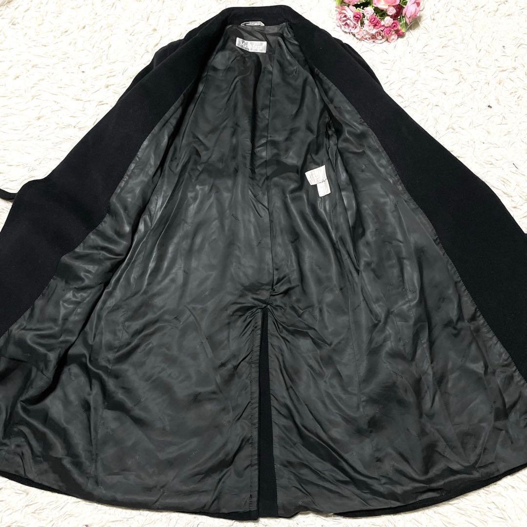 極美品● MaxMara マックスマーラ ロングコート ベルト ウール 42