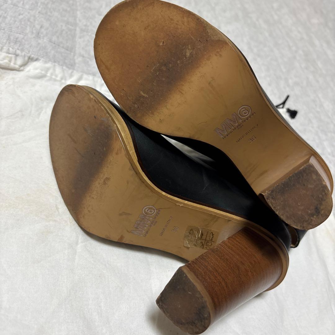 MM6 Maison Margiela レザー　アンクルブーツ　ブラック　36