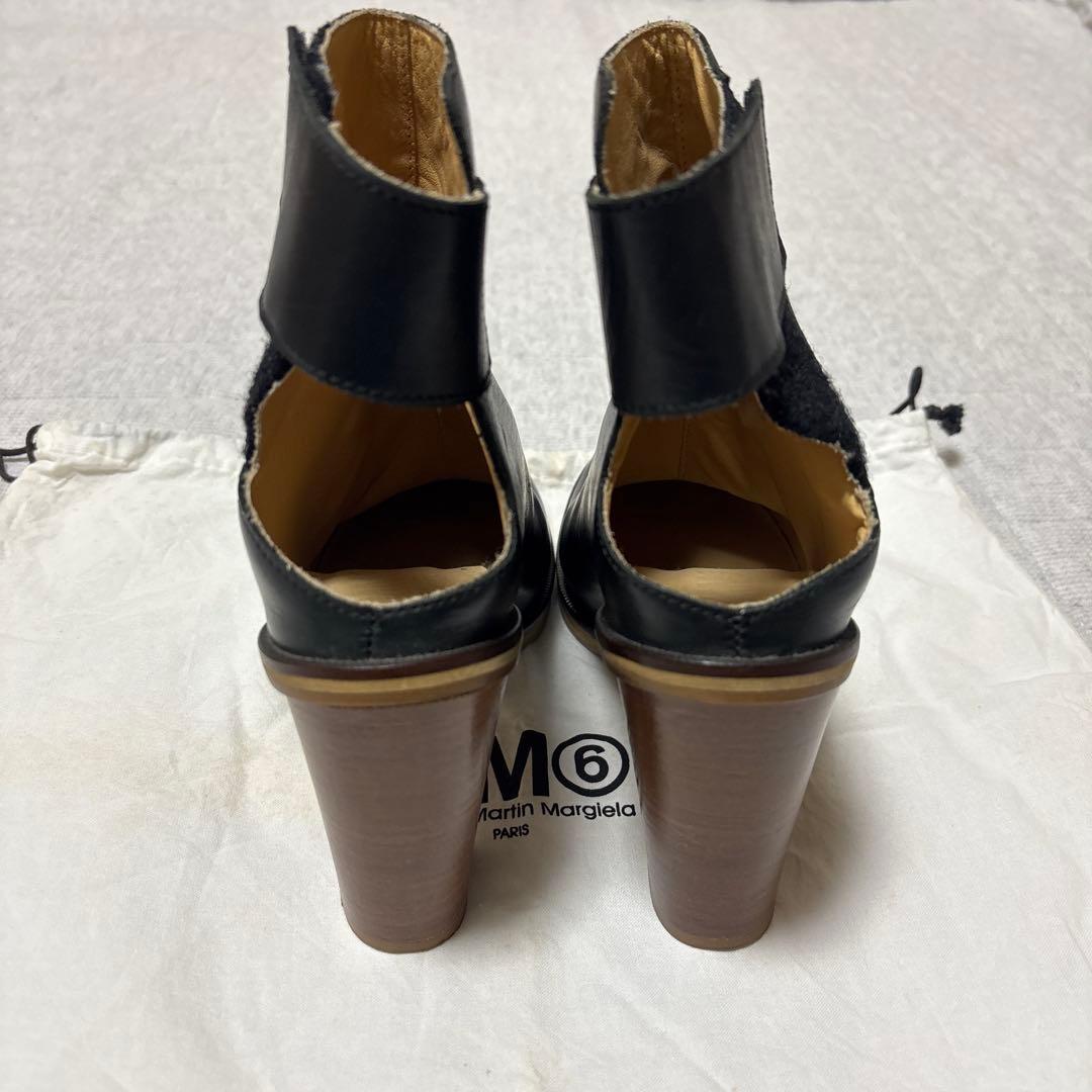 MM6 Maison Margiela レザー　アンクルブーツ　ブラック　36