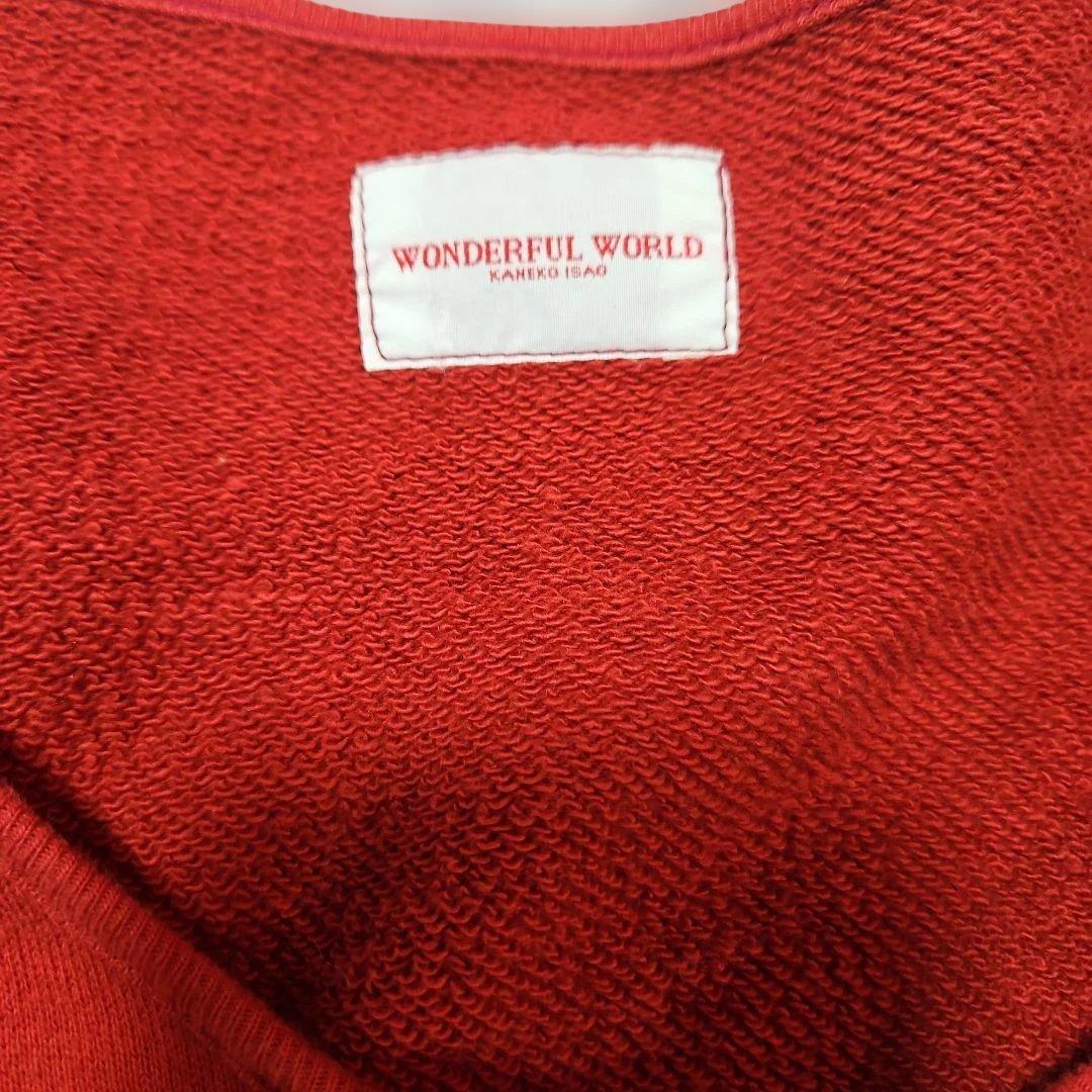 カネコイサオ WONDERFUL WORLD リボン付きレッドカーディガン