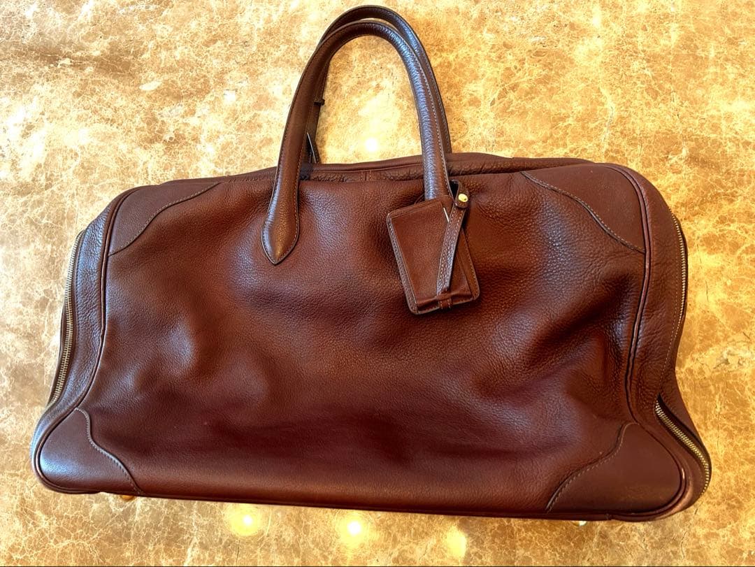 HERMES ヴィクトリア50 ボストンバッグ　ダークブラウン