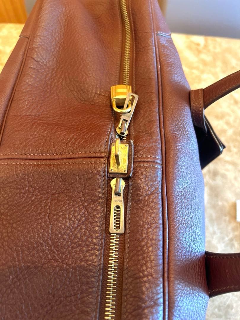 HERMES ヴィクトリア50 ボストンバッグ　ダークブラウン