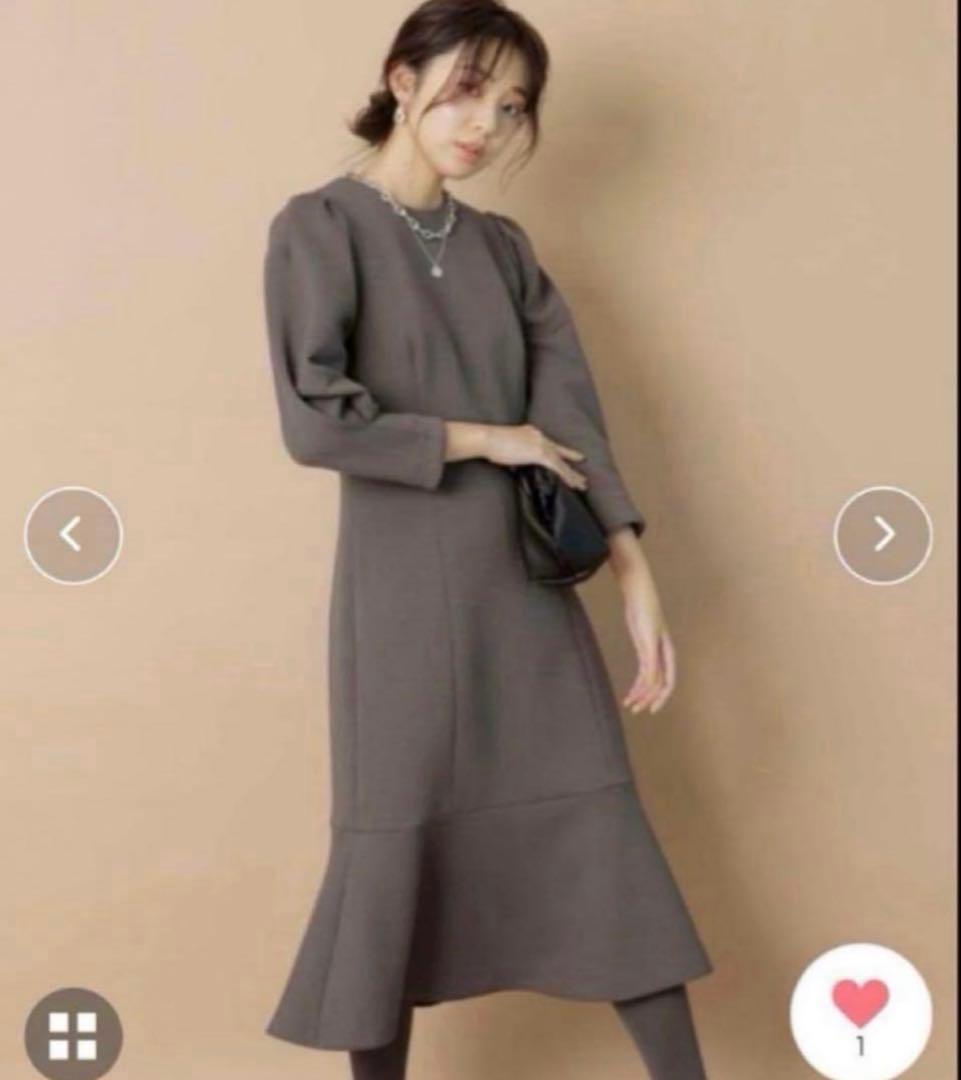 美品♡ JUSGLITTY ワンピース 2 襟付き 挨拶 女子会 上品 お呼ばれ