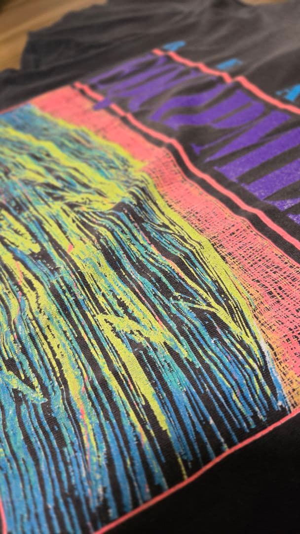 90s フェードTシャツ made in USA シングルステッチバックプリント