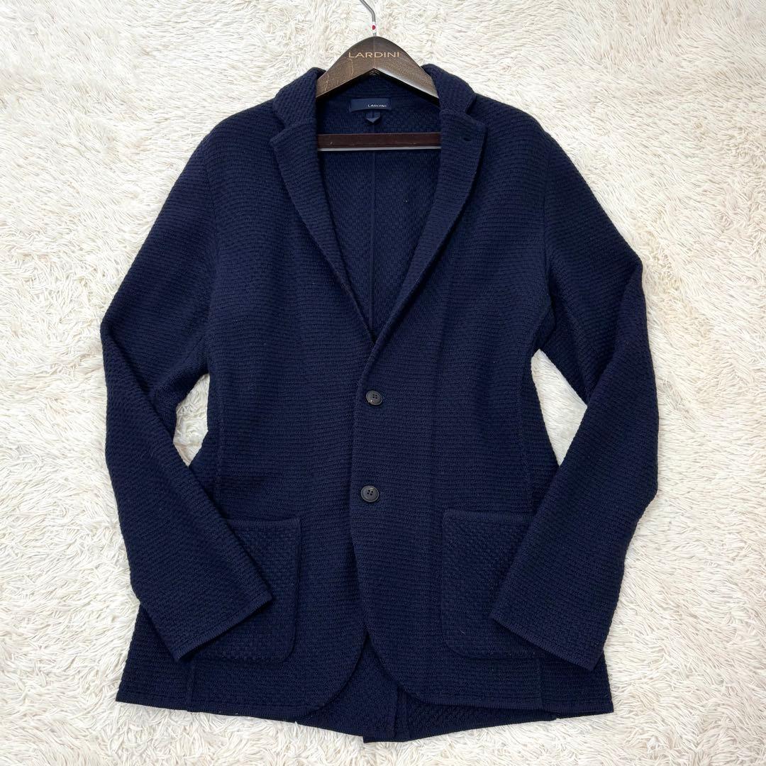 LARDINI ラルディーニ テーラードジャケット ネイビー アルパカ ウール