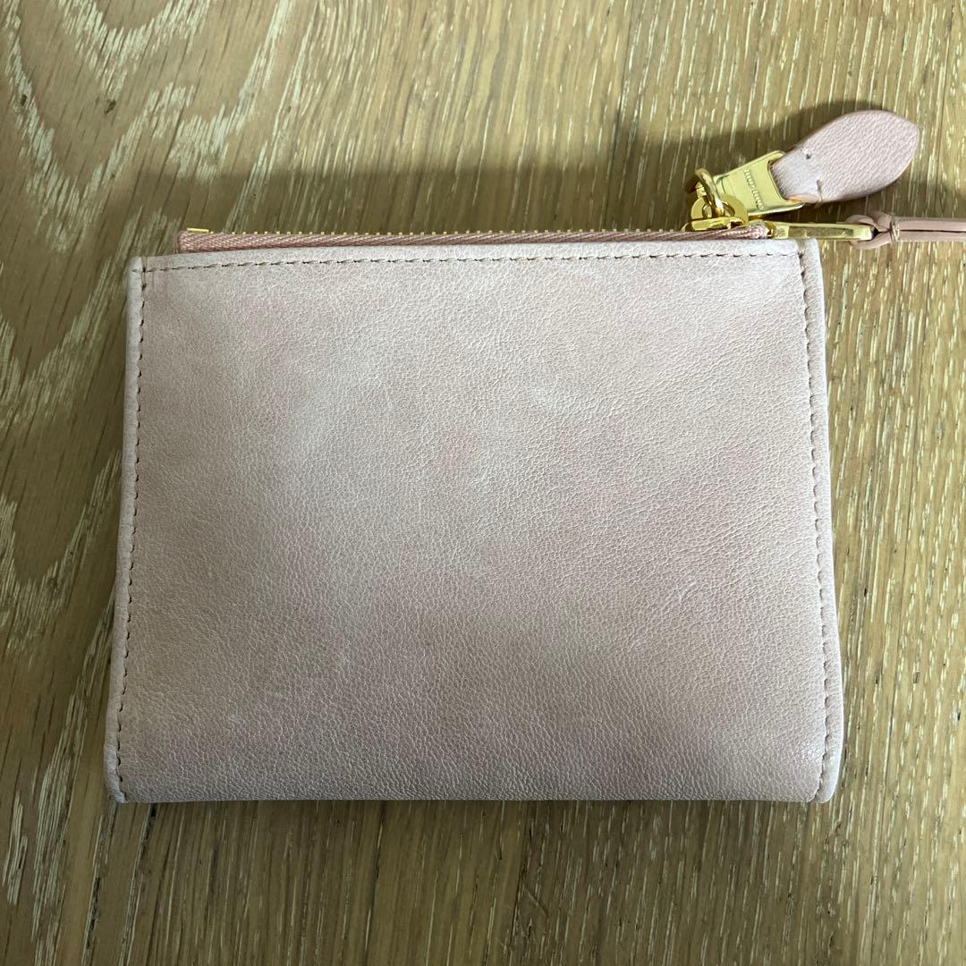 未使用miumiu ナッパレザー　財布ウォレット　ペールピンク