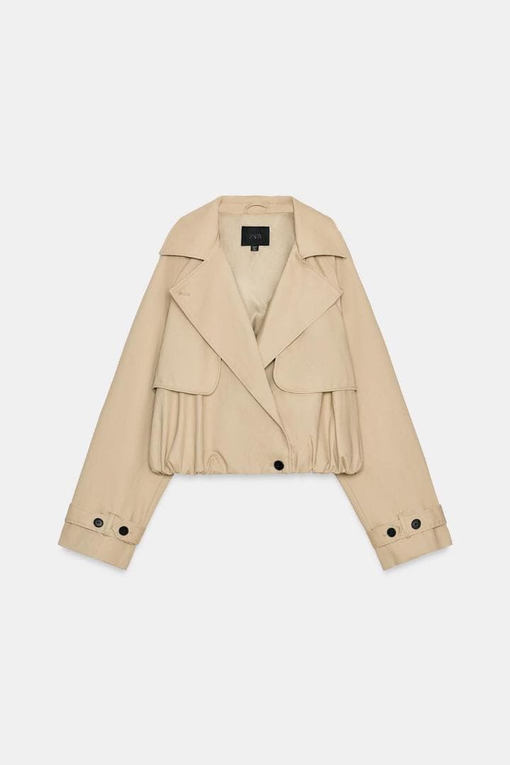 ZARA ショートバルーントレンチコート　M