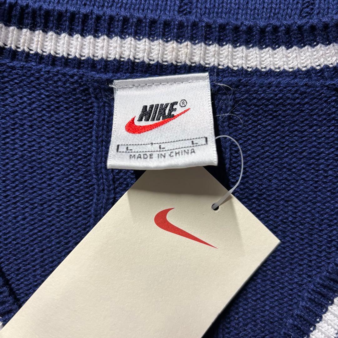 【NIKE】90s NOS ケーブル編み ニットベスト L