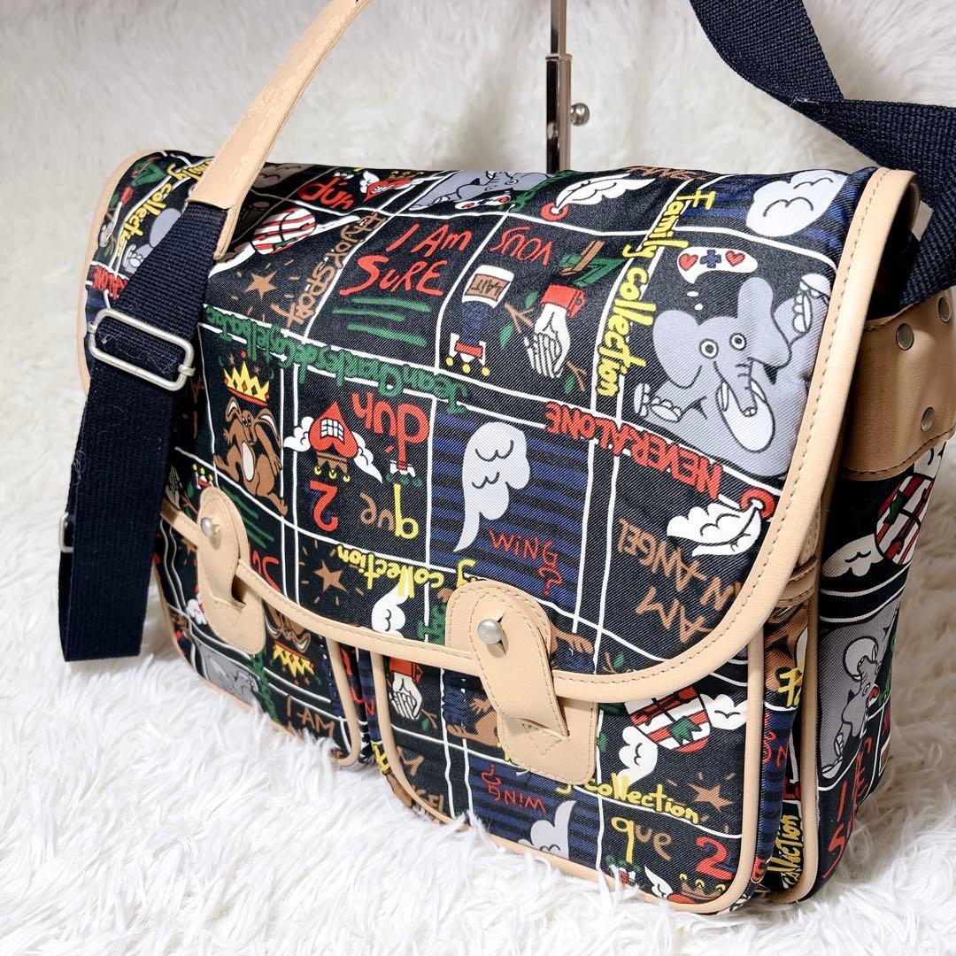 【極美品】 カステルバジャック ショルダー メッセンジャー バッグ 動物