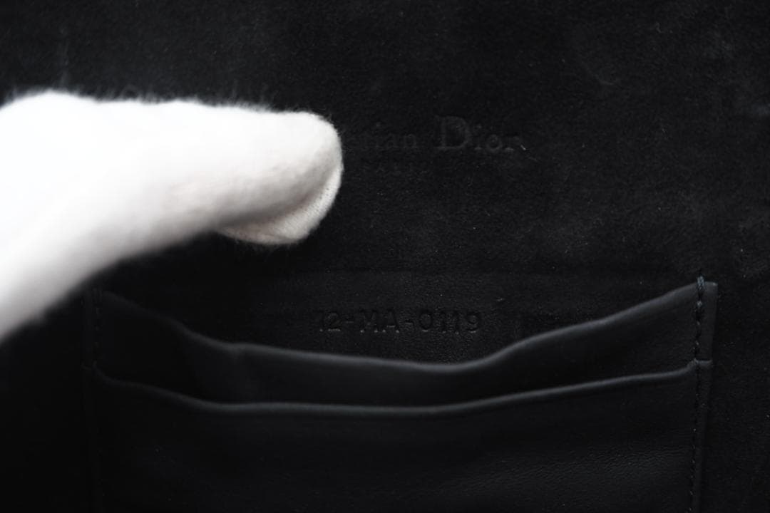 Christian Dior ウエストバッグ サドル レザー ベルトポーチ 黒