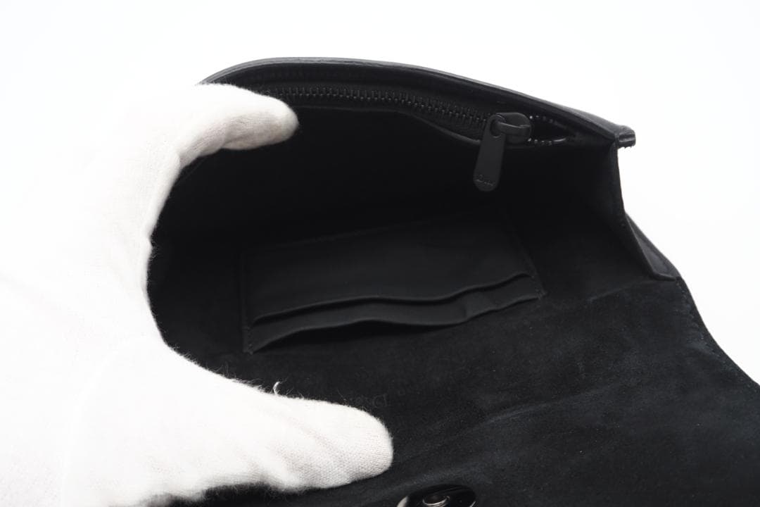Christian Dior ウエストバッグ サドル レザー ベルトポーチ 黒
