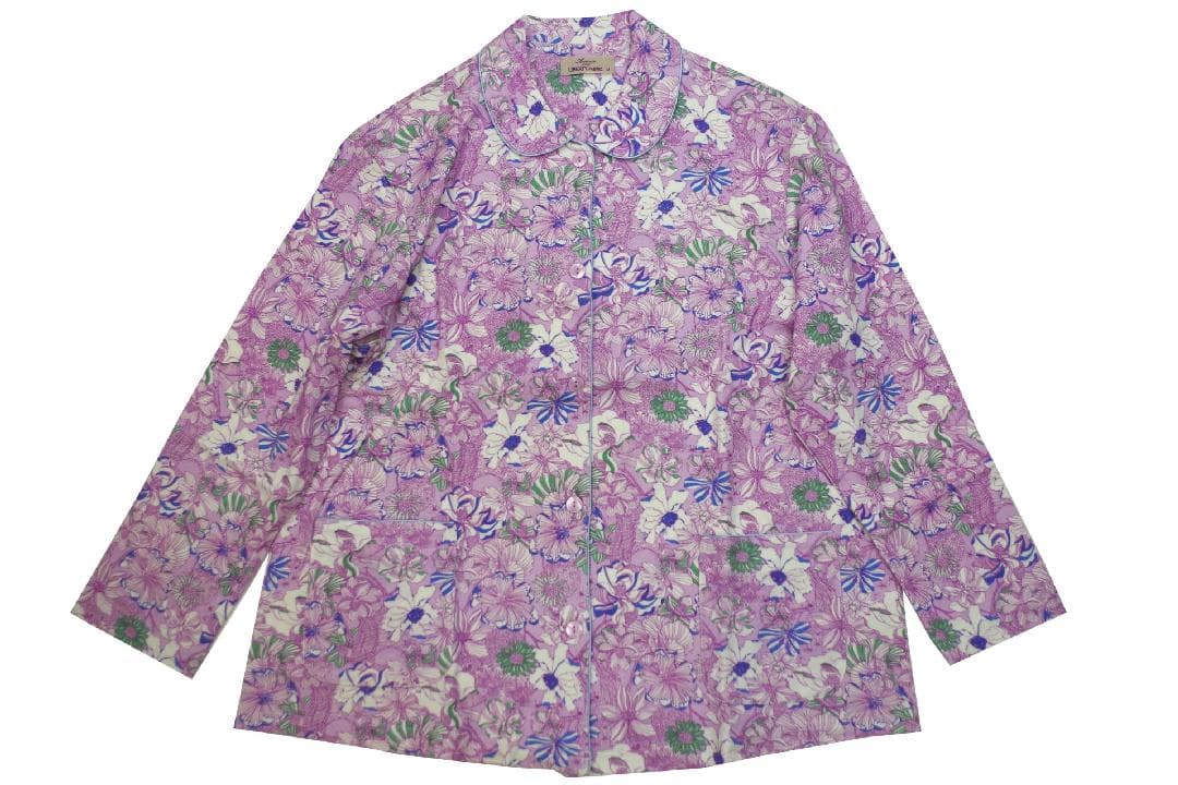【新品】リバティ LIBERTY fabric　秋冬物厚手スムースパジャマ（L)