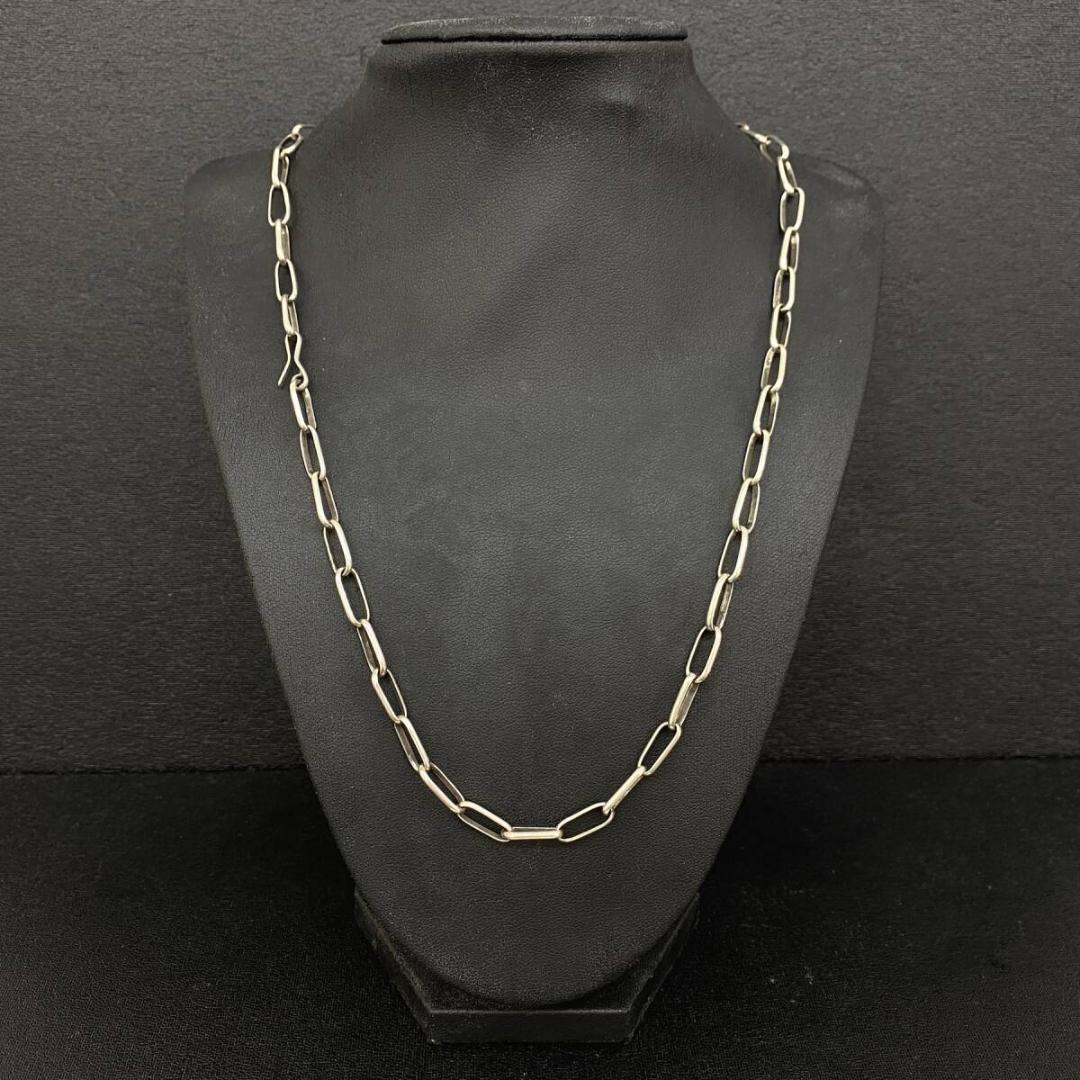 NAVAJO VINATGE シルバーフック あずきチェーンネックレス 55cm