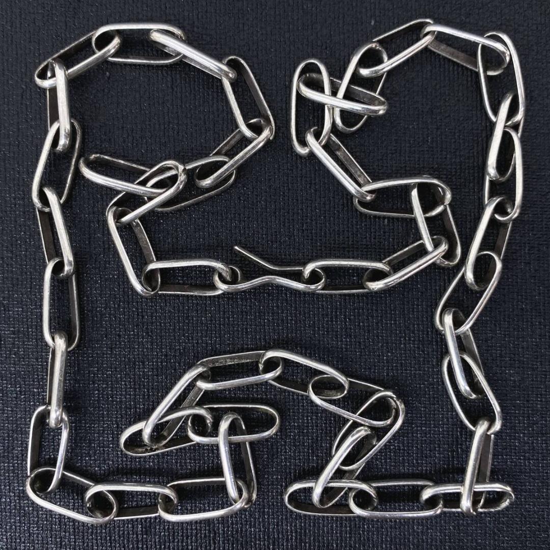 NAVAJO VINATGE シルバーフック あずきチェーンネックレス 55cm