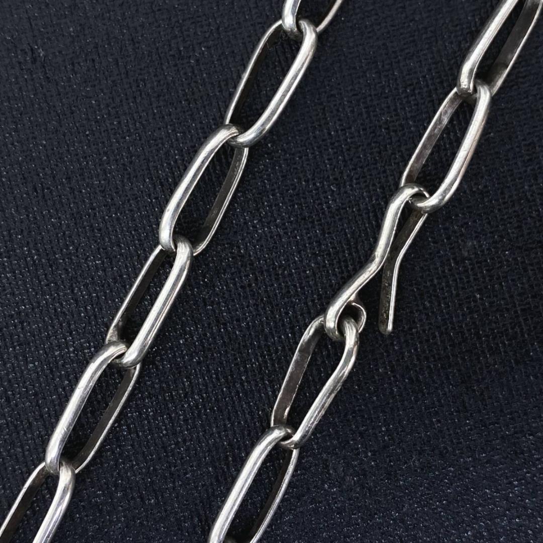 NAVAJO VINATGE シルバーフック あずきチェーンネックレス 55cm