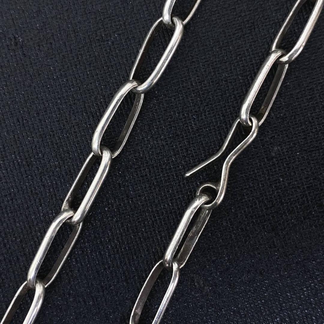 NAVAJO VINATGE シルバーフック あずきチェーンネックレス 55cm