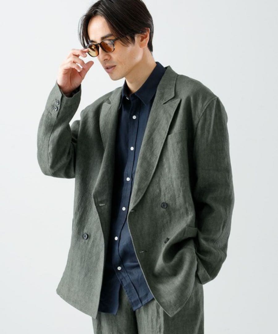 URBAN RESEARCH ROSSO ダブルリネンジャケット