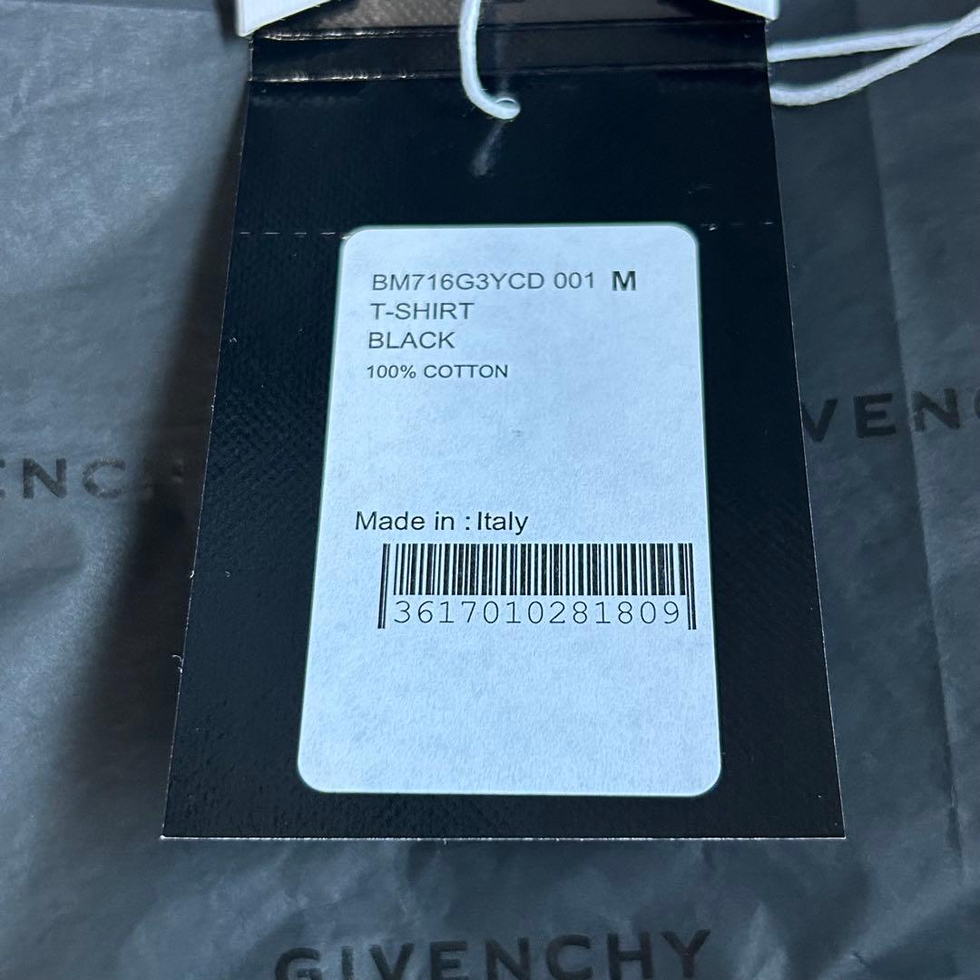ダグあり極美品✨【Givenchy】Tシャツ　ロゴ　刺繍　プリント　ブラック　M