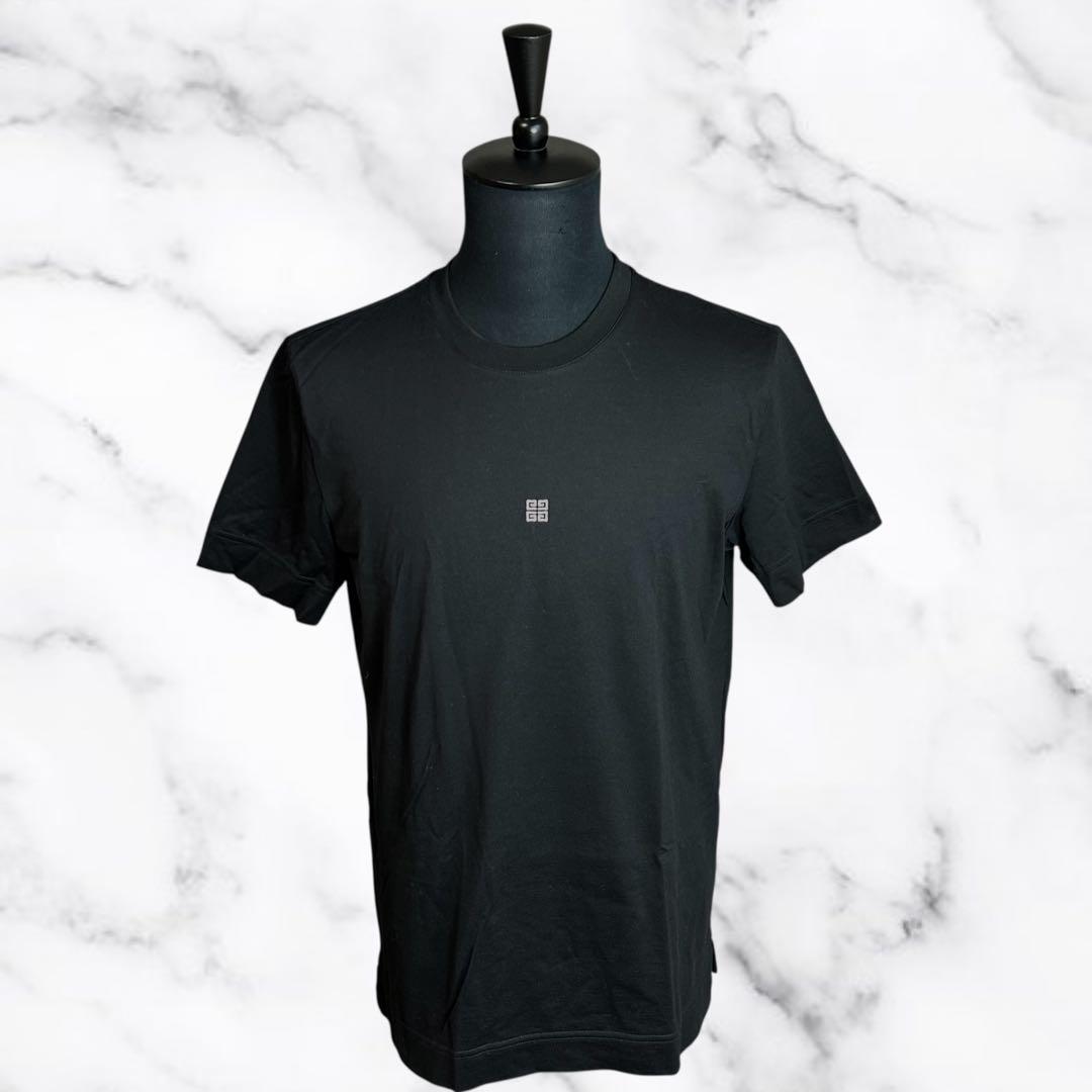 ダグあり極美品✨【Givenchy】Tシャツ　ロゴ　刺繍　プリント　ブラック　M