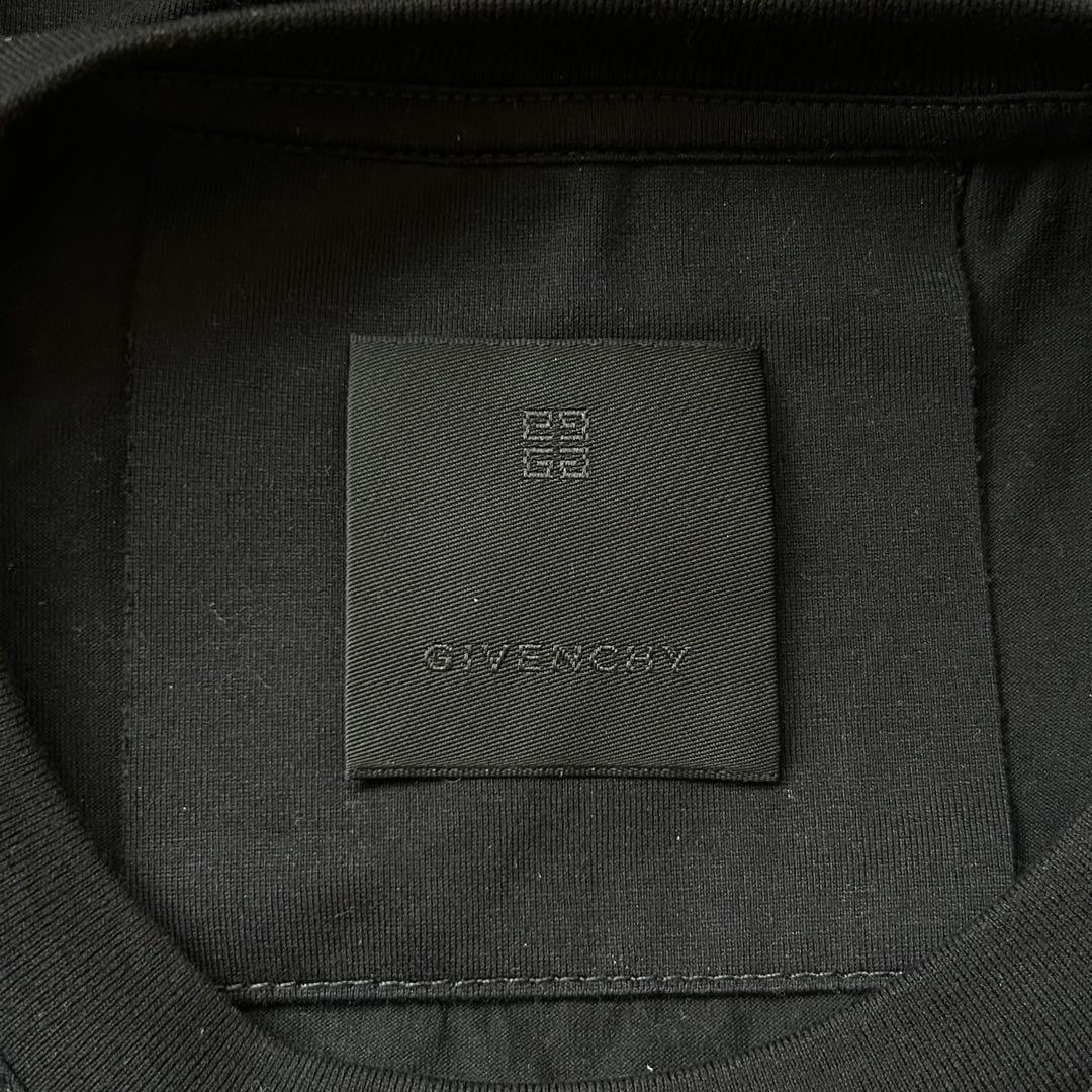 ダグあり極美品✨【Givenchy】Tシャツ　ロゴ　刺繍　プリント　ブラック　M
