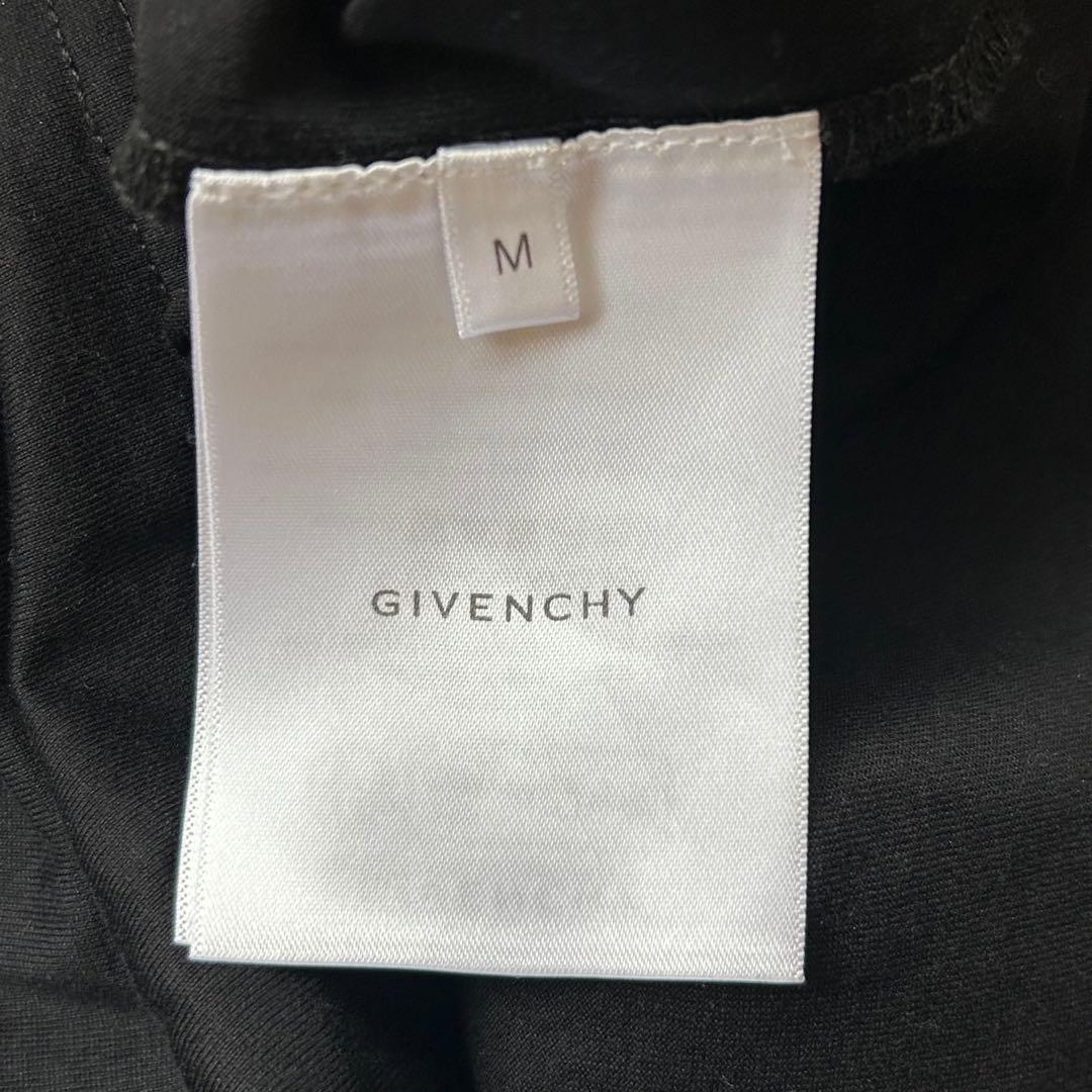 ダグあり極美品✨【Givenchy】Tシャツ　ロゴ　刺繍　プリント　ブラック　M