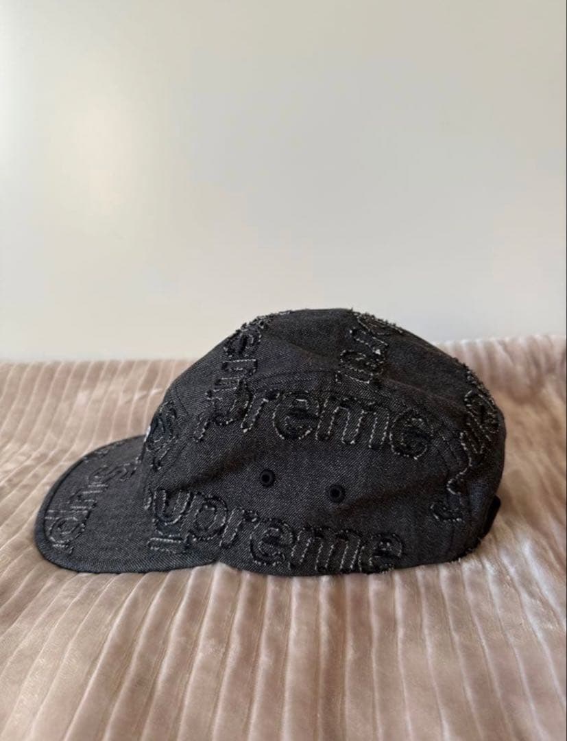 極美品　supremeデニムキャップ黒