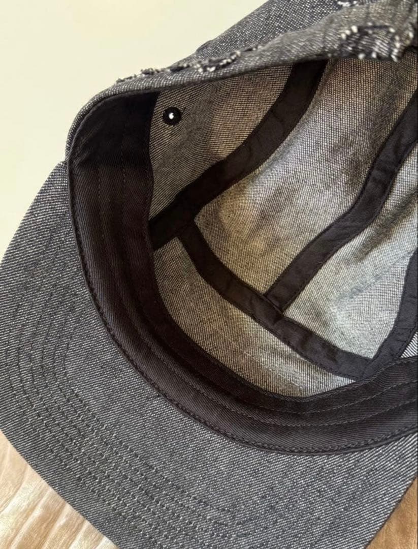極美品　supremeデニムキャップ黒
