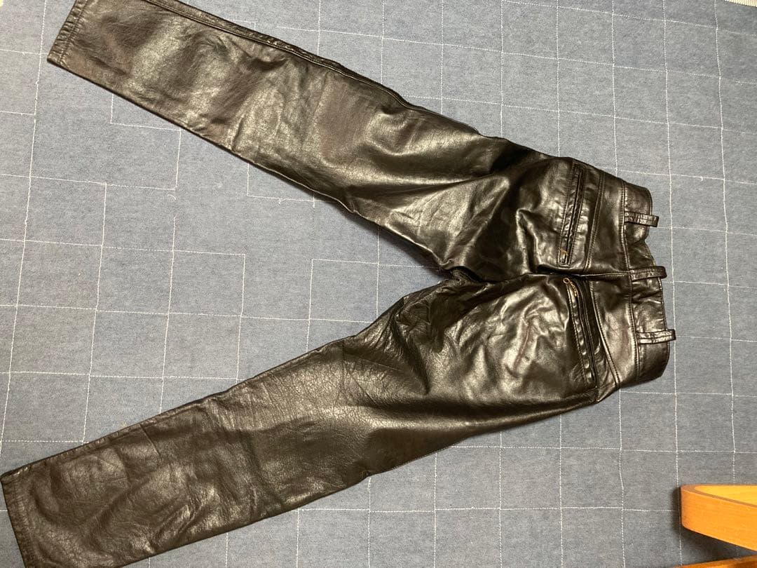 美品！キャルレザー　cal leather ビンテージレザーパンツ