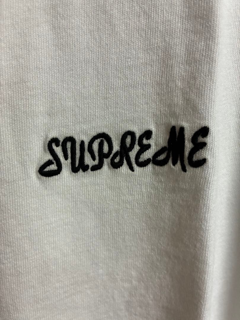 【新品未使用】SupremeSmall Script Tee白 Mサイズ刺繍ロゴ