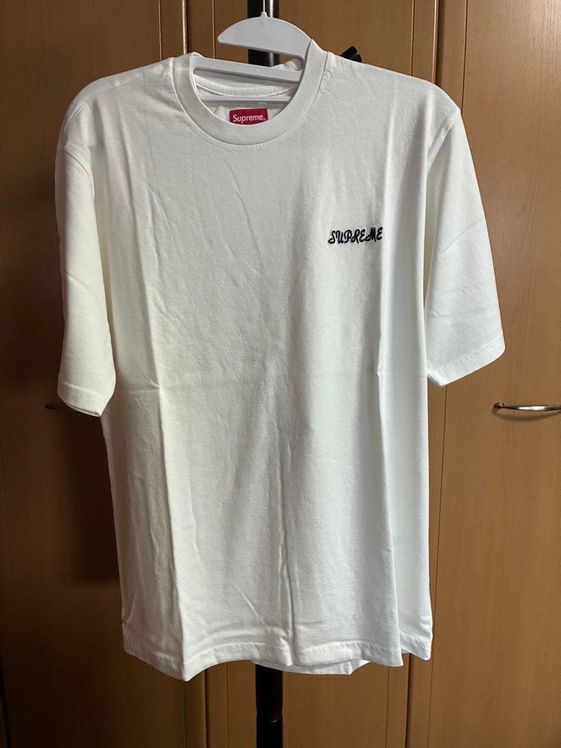 【新品未使用】SupremeSmall Script Tee白 Mサイズ刺繍ロゴ