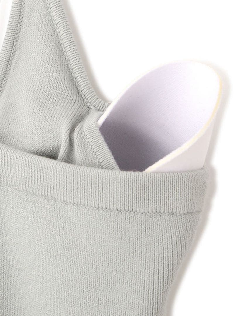 新品　ETRE TOKYO　DEPENDRE Wストラップニットキャミ　ホワイト