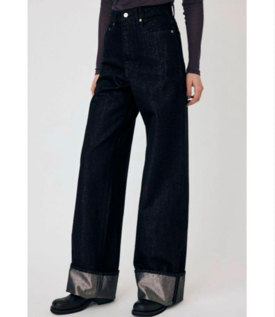 MOUSSY ブラックデニムパンツ