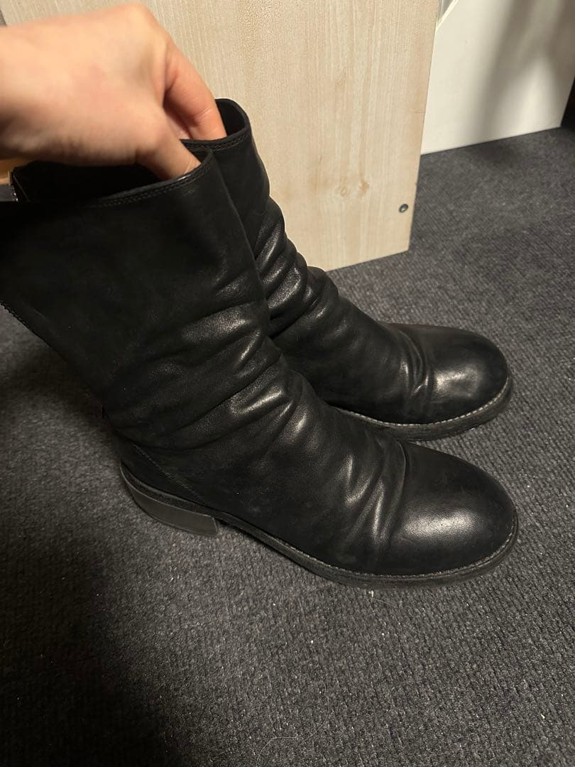 希少美品GUIDI 788Z メタルヒール ブーツ レッド38