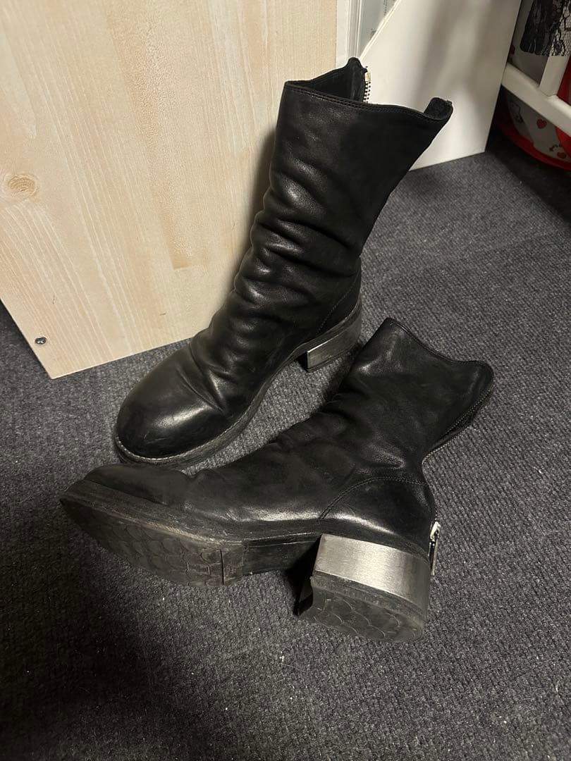 希少美品GUIDI 788Z メタルヒール ブーツ レッド38