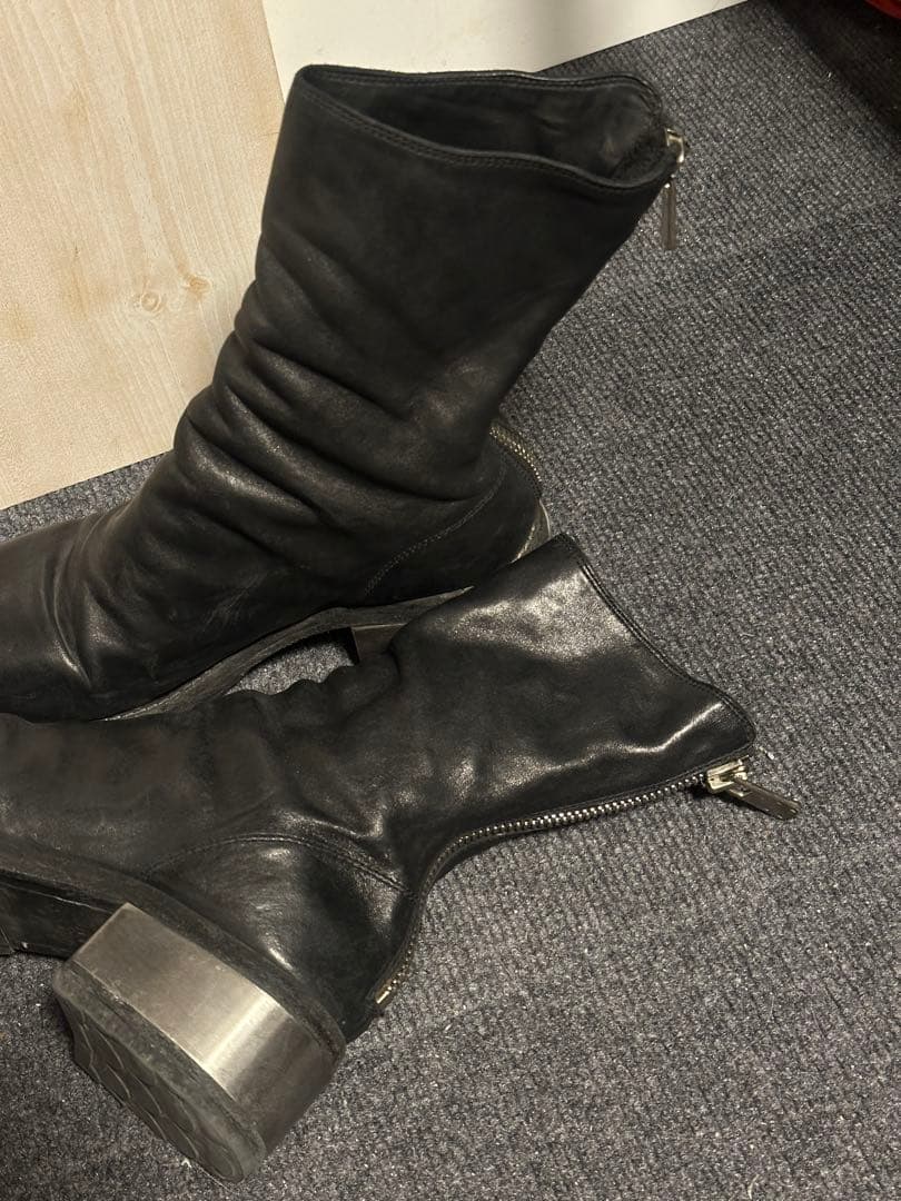 希少美品GUIDI 788Z メタルヒール ブーツ レッド38