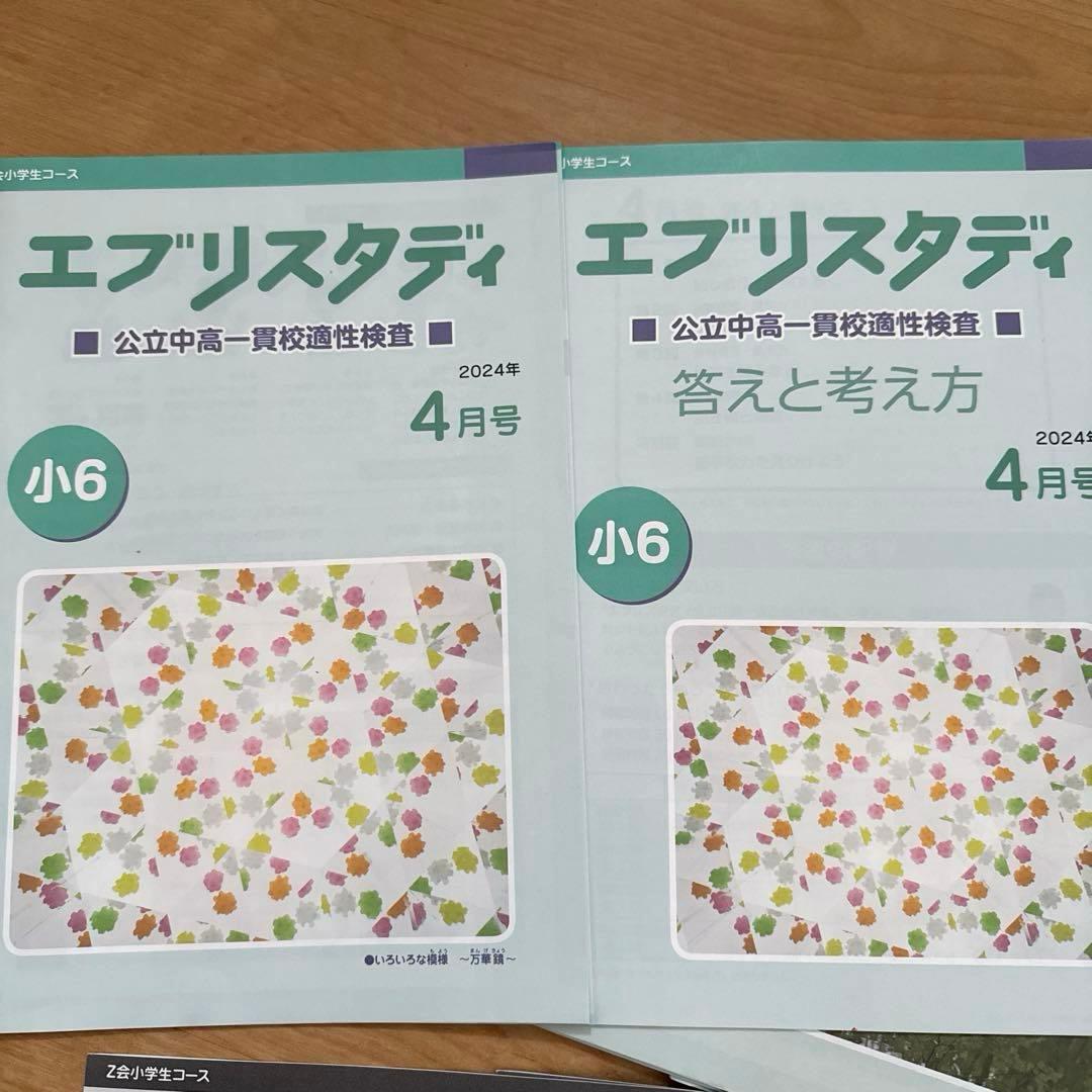 Z会　エブリスタディ　公立中高一貫校適性検査　6年　1年分