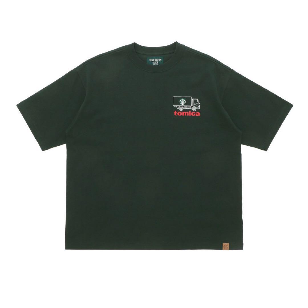 STARBUCKS BEAMS トミカ トラック Tシャツ A GREEN XL