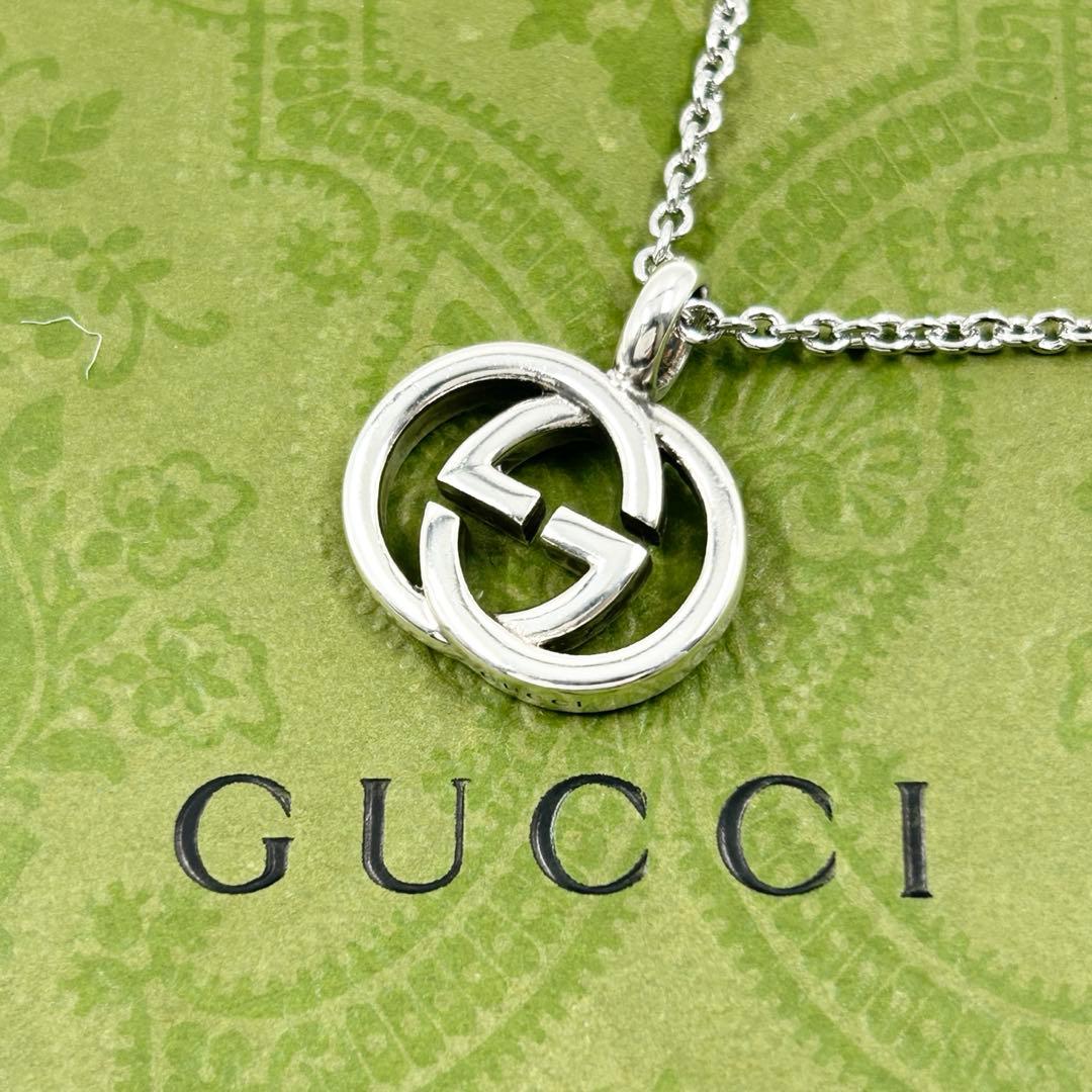 美品✨　グッチ　ネックレス　インターロッキング　シルバー GG Ag 925