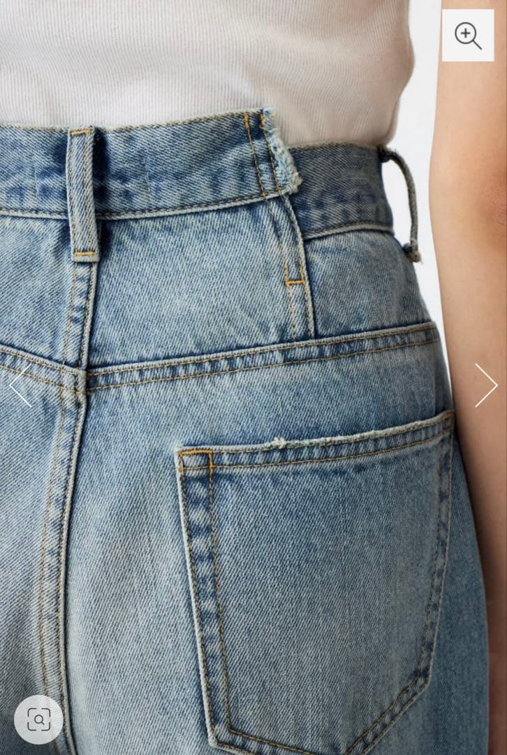 【MOUSSY】クロスウエスト ワイドデニム ストレート ハイウエスト