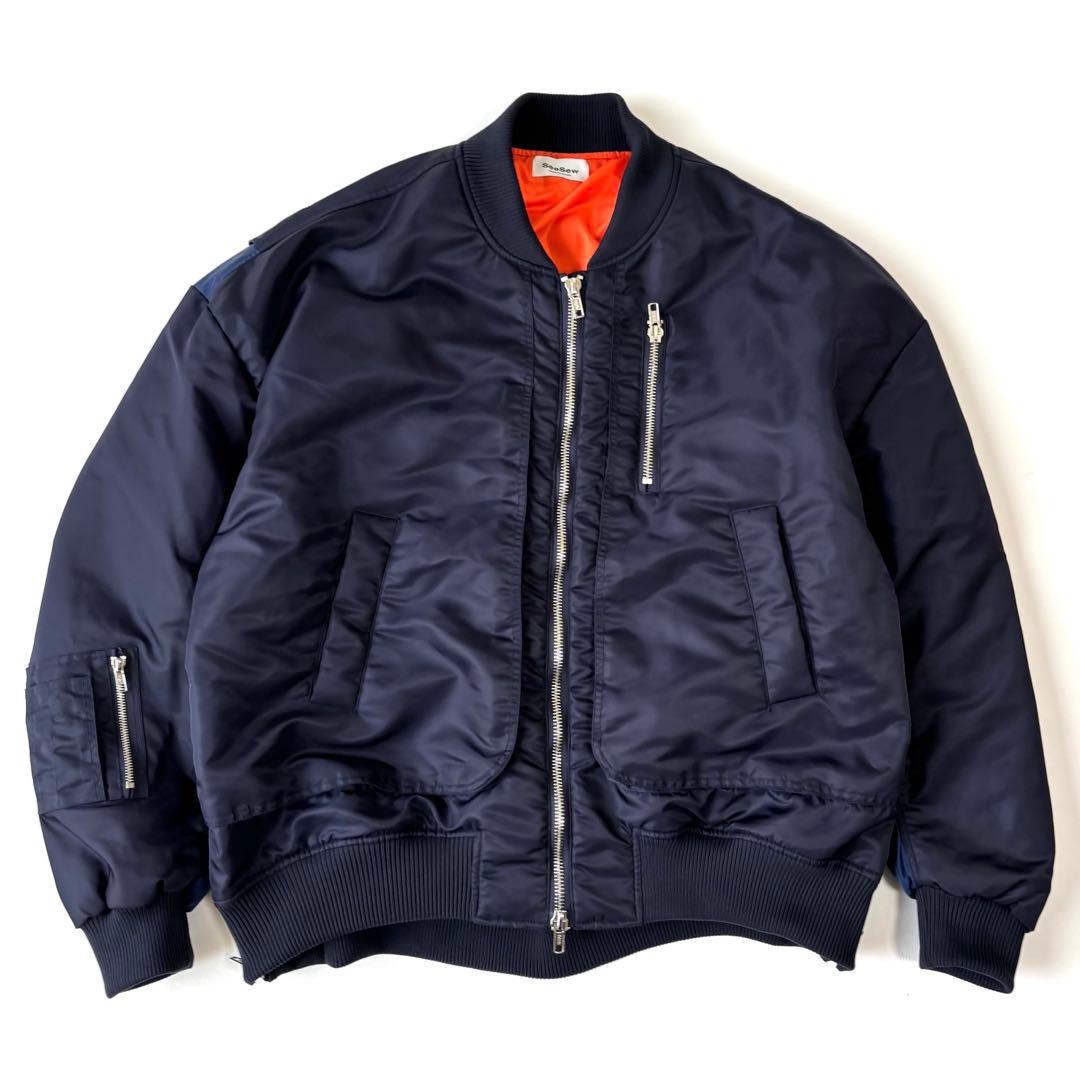 SeeSew シーソー OVERSPEC MA-1 JACKET L