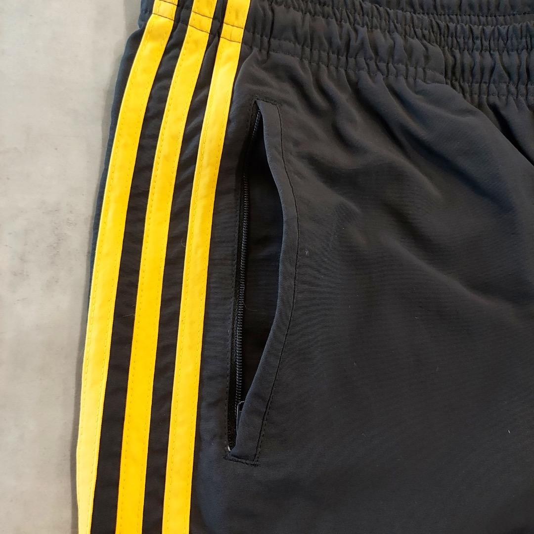 アディダス トラックパンツ ジョガー トレフォイル XL 黒 黄 17861