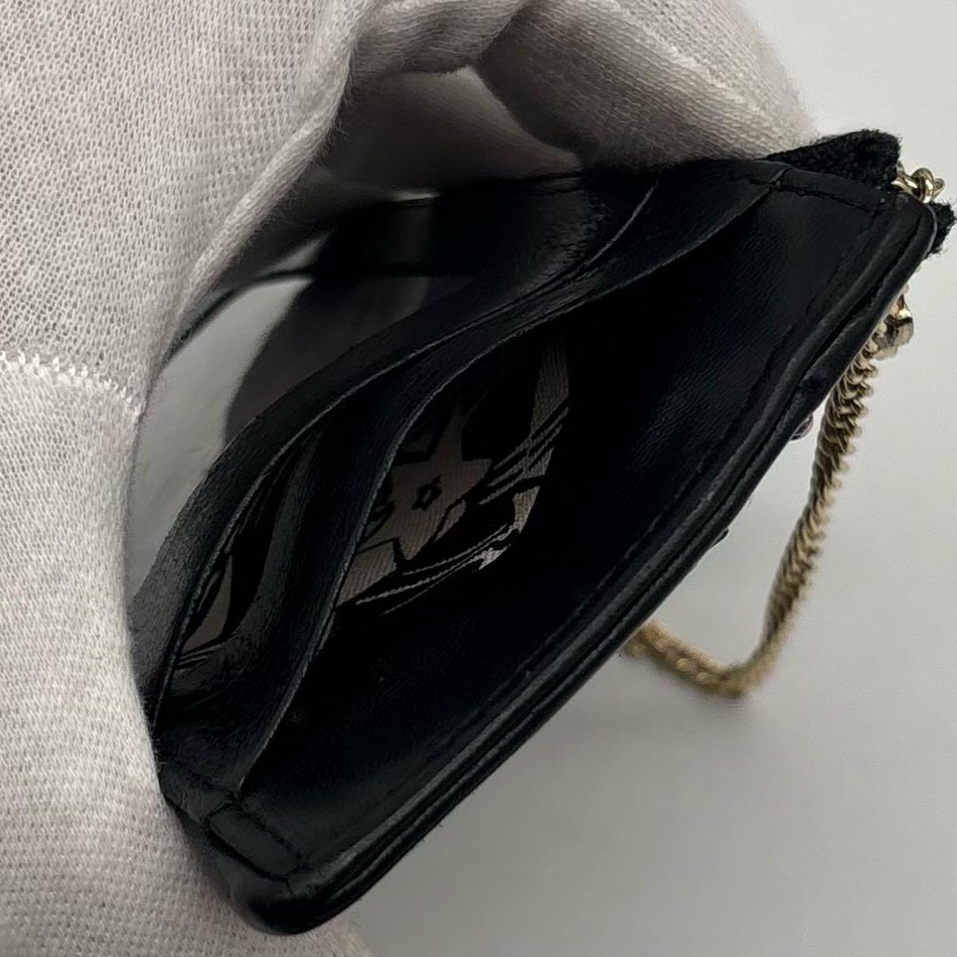 【美品】 ANNA SUI レザー ケース カードケース パスケース 黒
