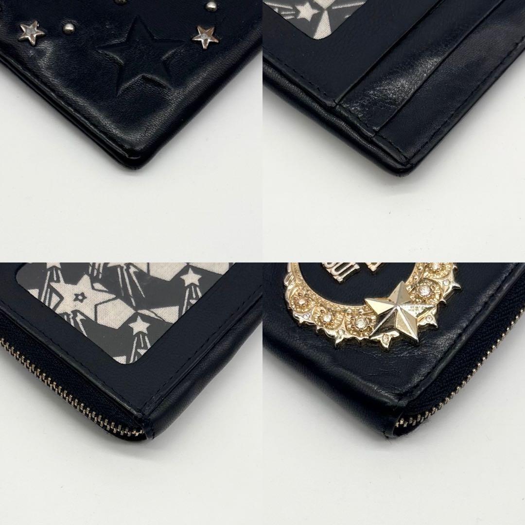【美品】 ANNA SUI レザー ケース カードケース パスケース 黒