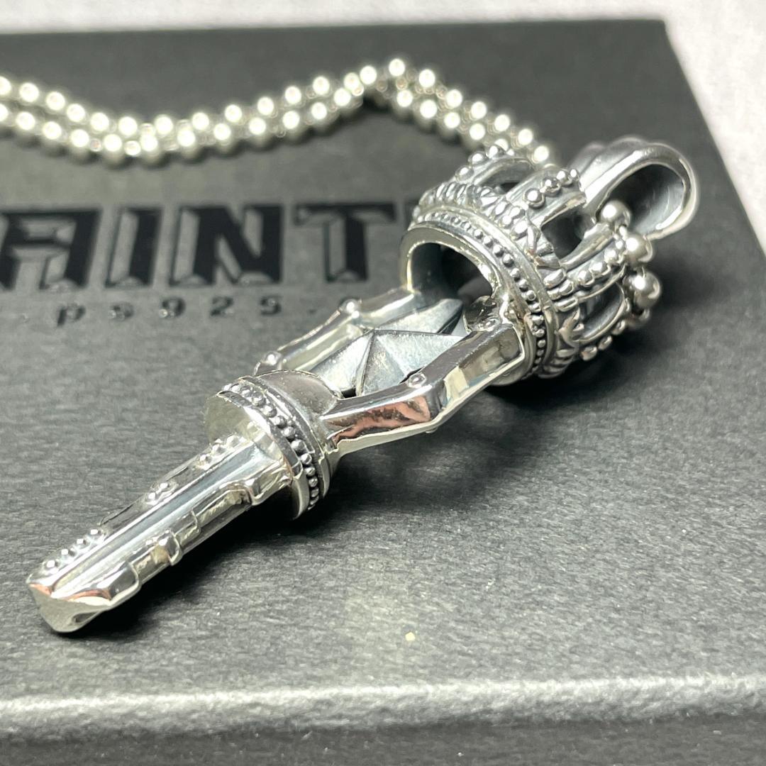 箱付き✨SAINTS 鍵モチーフ 王冠 クラウン シルバー ネックレス 925