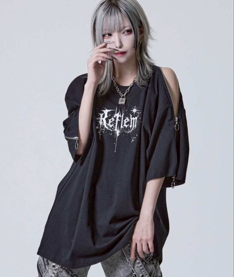 REFLEM オーバーサイズTシャツ ブラック