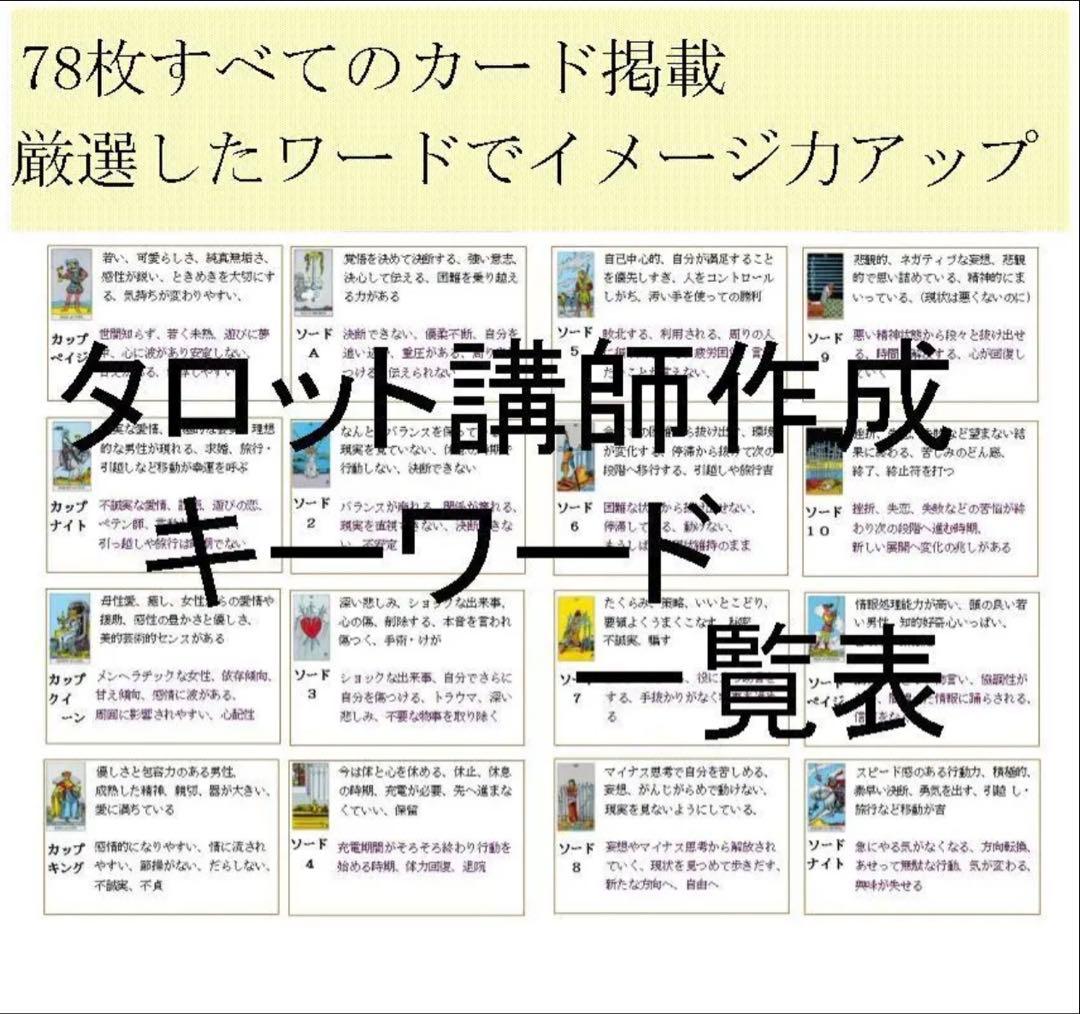 タロット占い講座テキスト六種まとめて割引ページ⭐️恋愛仕事教材解説教科書41