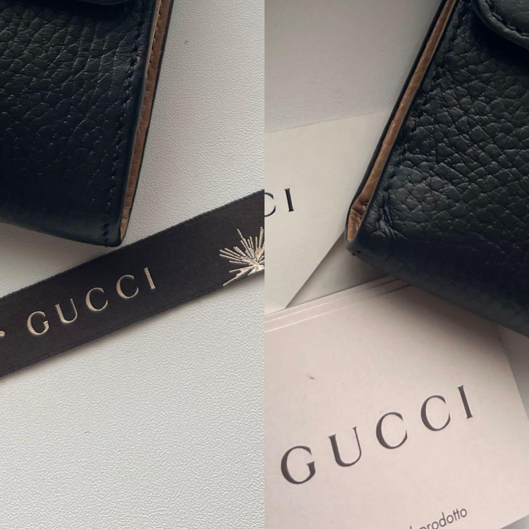 91 極上美品 GUCCI グッチ 2つ折り財布