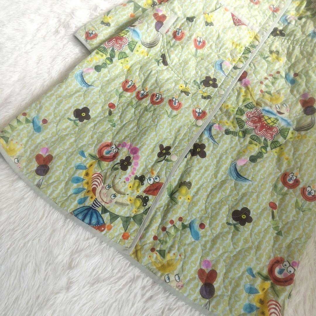 【美品】アルベロベロ リバーシブル キルトコート 刺繍 総柄 フリー