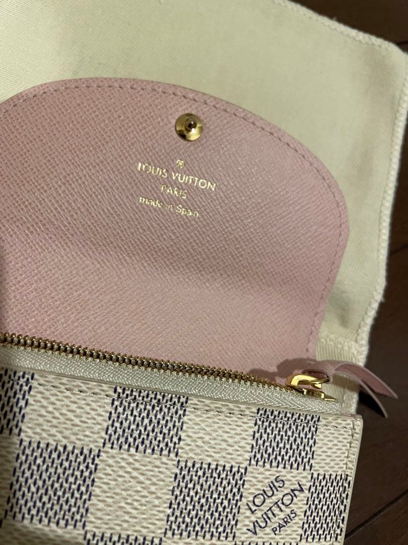 美品★LOUIS VUITTON ポルトモネ・ロザリ ダミエアズールN61276