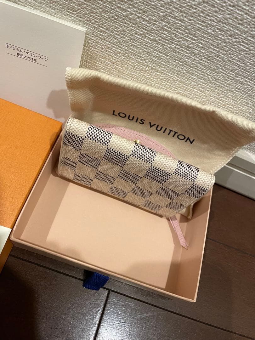 美品★LOUIS VUITTON ポルトモネ・ロザリ ダミエアズールN61276